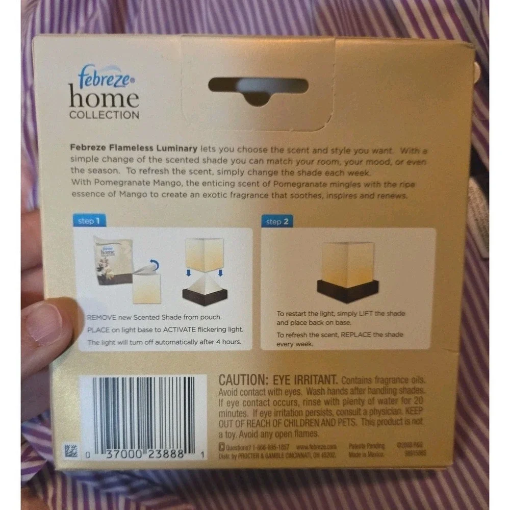 Febreze‎ Home Collection Flameless Luminary  POMEGRANATE MANGO Discontinued  (2)